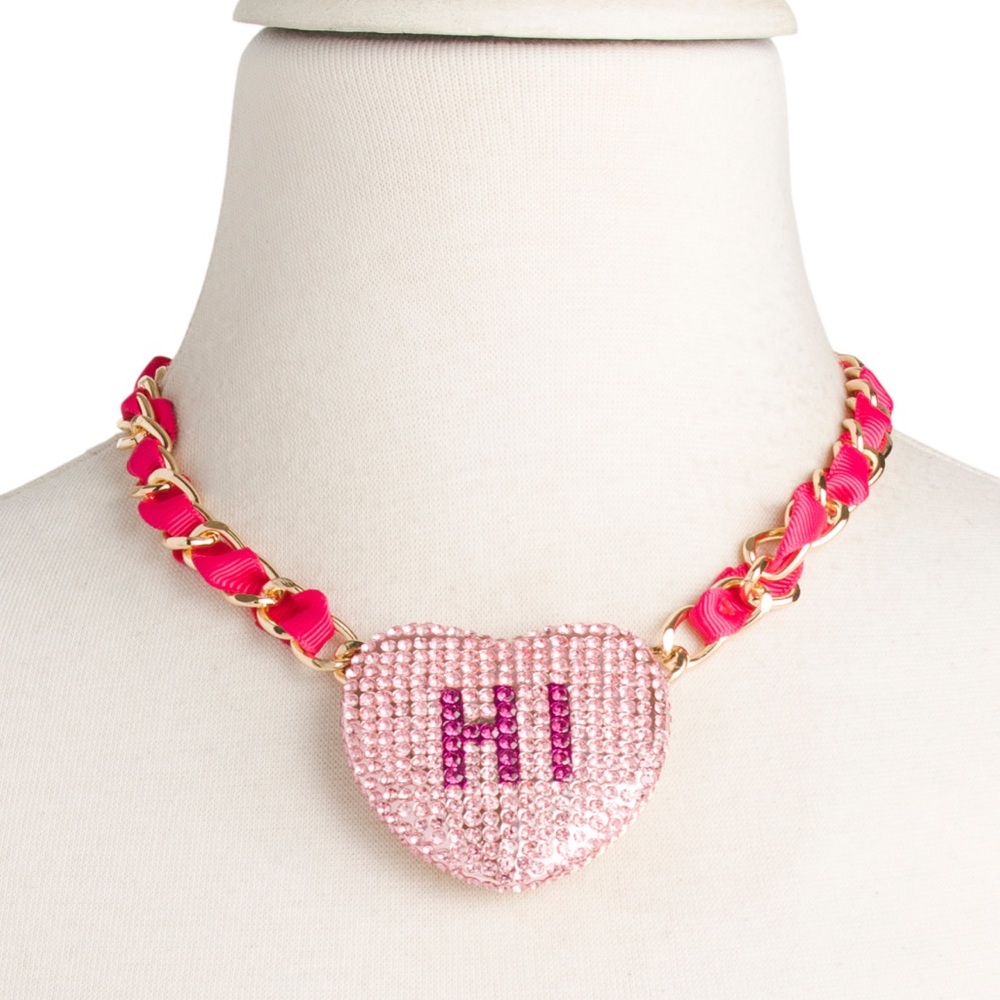 Betsey Johnson Sweet Heart HI Jeweled Necklace ❤️